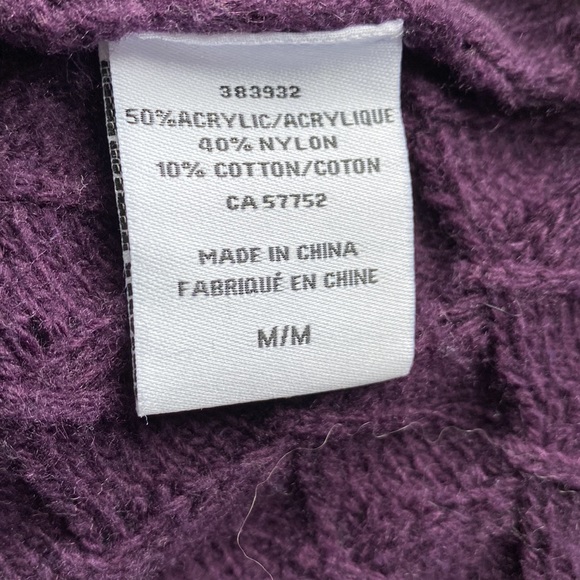 Alfred Sung scalloped knit plum coloured long sleeved sweater. Medium.💜 - Picture 10 of 10